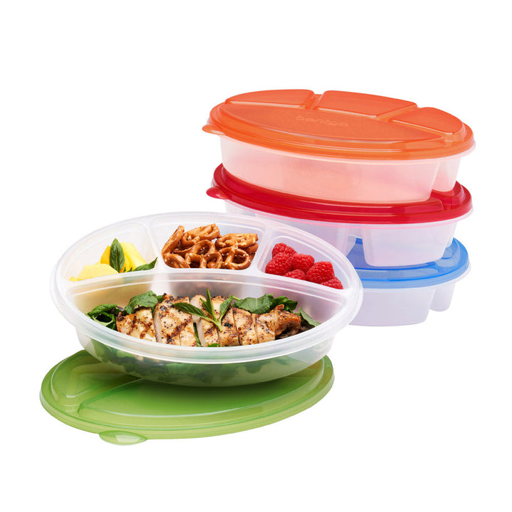 Bentgo Easyboxes 4-Compartment Oval Containers 8-Piece Set N7