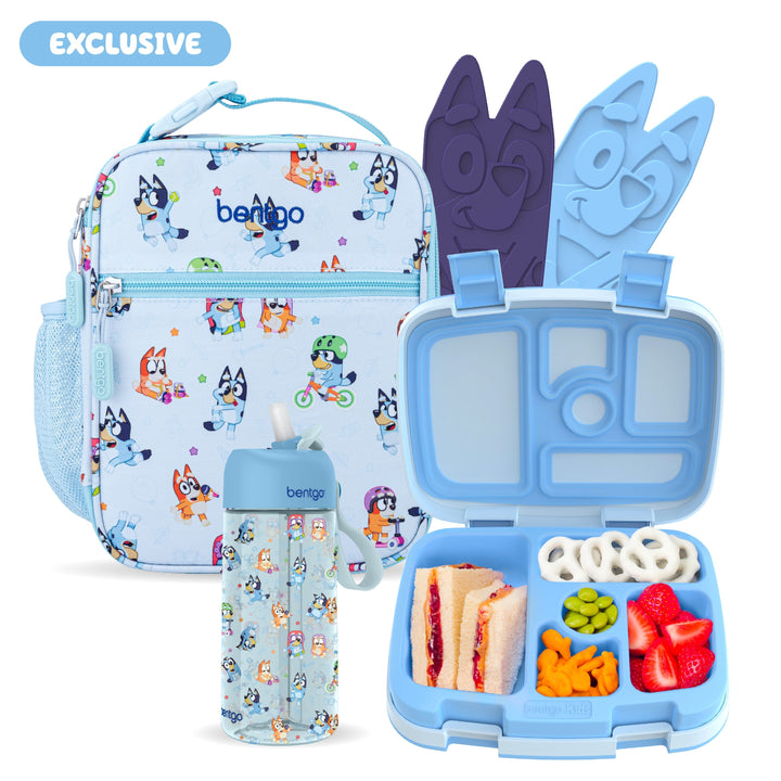 Bentgo + Bluey Kids Prints 5-Piece Lunch Box Set Y3