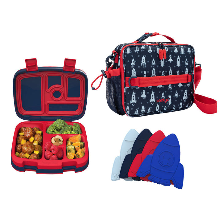 Bentgo Kids Prints Lunch Box, Lunch Bag, & Ice Packs P4